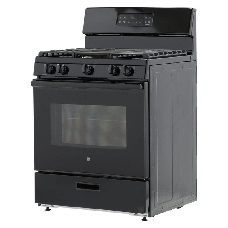 Gas Ranges |  GE® 5.0 cu. ft. Free-Standing Gas Range (JGBS66DEKBB) Black Gas Ranges Black