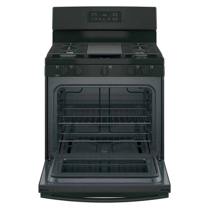 Gas Ranges |  GE® 5.0 cu. ft. Free-Standing Gas Range (JGBS66DEKBB) Black Gas Ranges Black