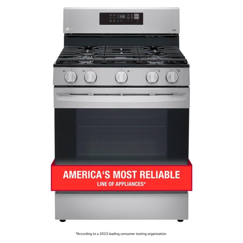 Gas Ranges |  LG 5.8 cu. ft. Gas Single Oven with Air Fry – LRGL5823S Stainless Steel Gas Ranges Gas Ranges