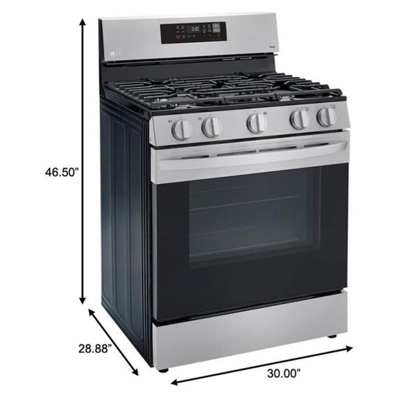 Gas Ranges |  LG 5.8 cu. ft. Gas Single Oven with Air Fry – LRGL5823S Stainless Steel Gas Ranges Gas Ranges