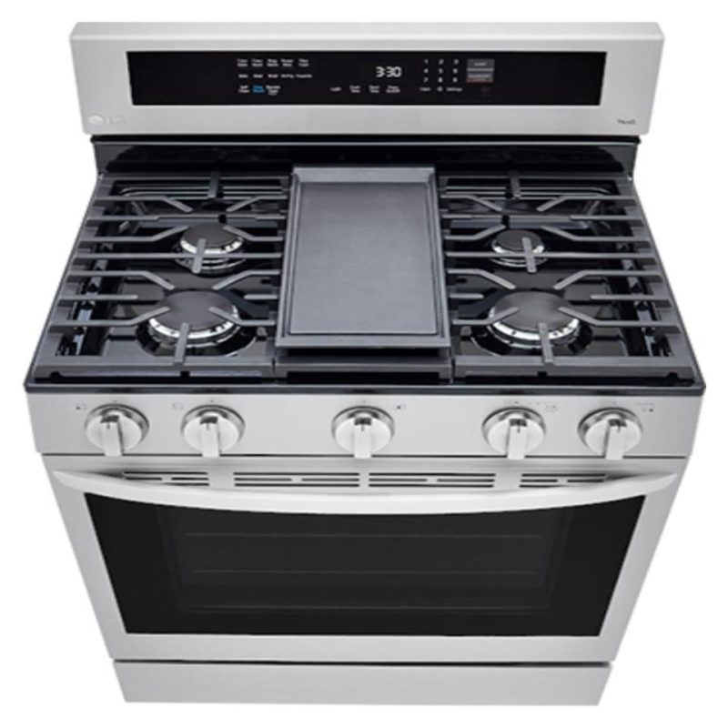 Gas Ranges |  LG 5.8 cu. ft. Smart Wi-Fi Enabled True Convection InstaView™ Gas Range with Air Fry – LRGL5825F Stainless Steel Gas Ranges Gas Ranges