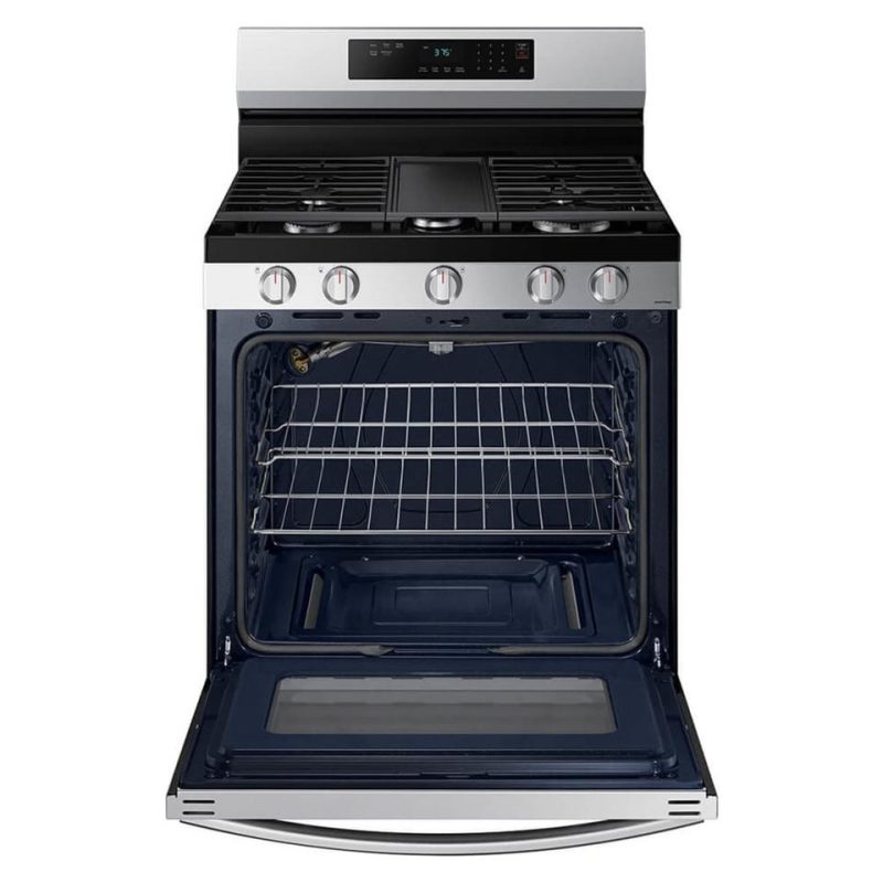 Gas Ranges |  Samsung 6.0 cu. ft. Smart Freestanding Gas Range w/18K BTU Dual Ring Power Burner – NX60A6311SS Stainless Steel Gas Ranges Gas Ranges