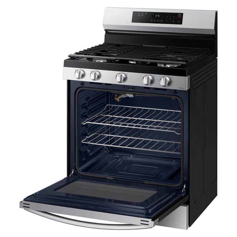 Gas Ranges |  Samsung 6.0 cu. ft. Smart Freestanding Gas Range w/18K BTU Dual Ring Power Burner – NX60A6311SS Stainless Steel Gas Ranges Gas Ranges