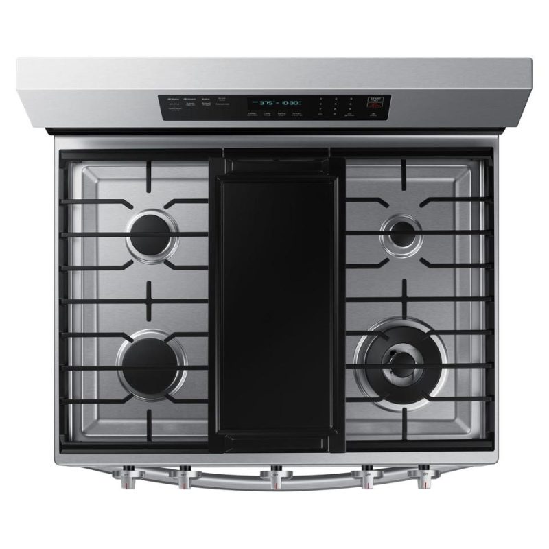 Gas Ranges |  Samsung 6.0 cu. ft. Smart Gas Range w/ Air Fry, Convection+ & Stainless Cooktop – NX60A6711SS Stainless Steel Gas Ranges Gas Ranges