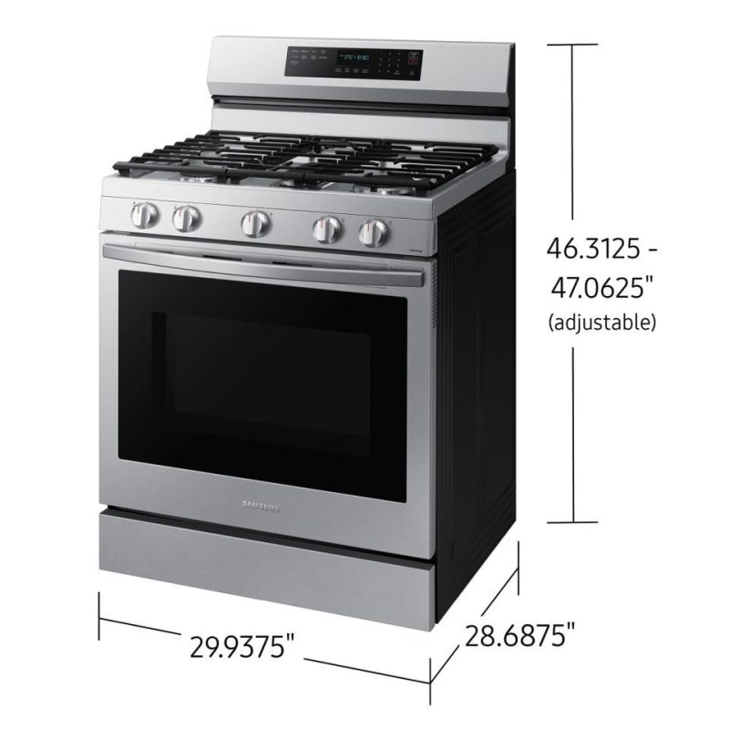 Gas Ranges |  Samsung 6.0 cu. ft. Smart Gas Range w/ Air Fry, Convection+ & Stainless Cooktop – NX60A6711SS Stainless Steel Gas Ranges Gas Ranges