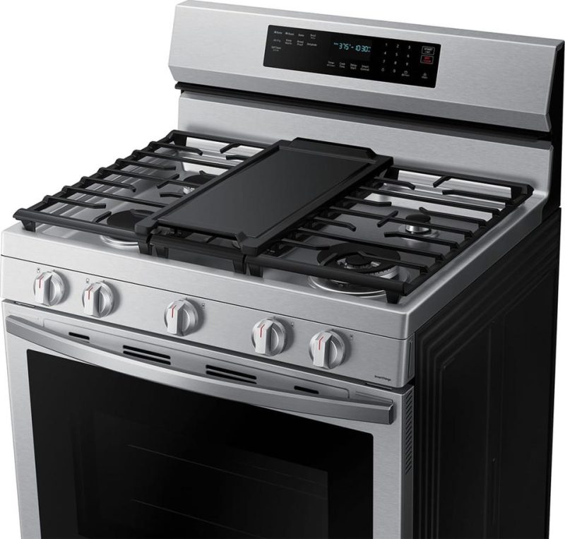 Gas Ranges |  Samsung 6.0 cu. ft. Smart Gas Range w/ Air Fry, Convection+ & Stainless Cooktop – NX60A6711SS Stainless Steel Gas Ranges Gas Ranges