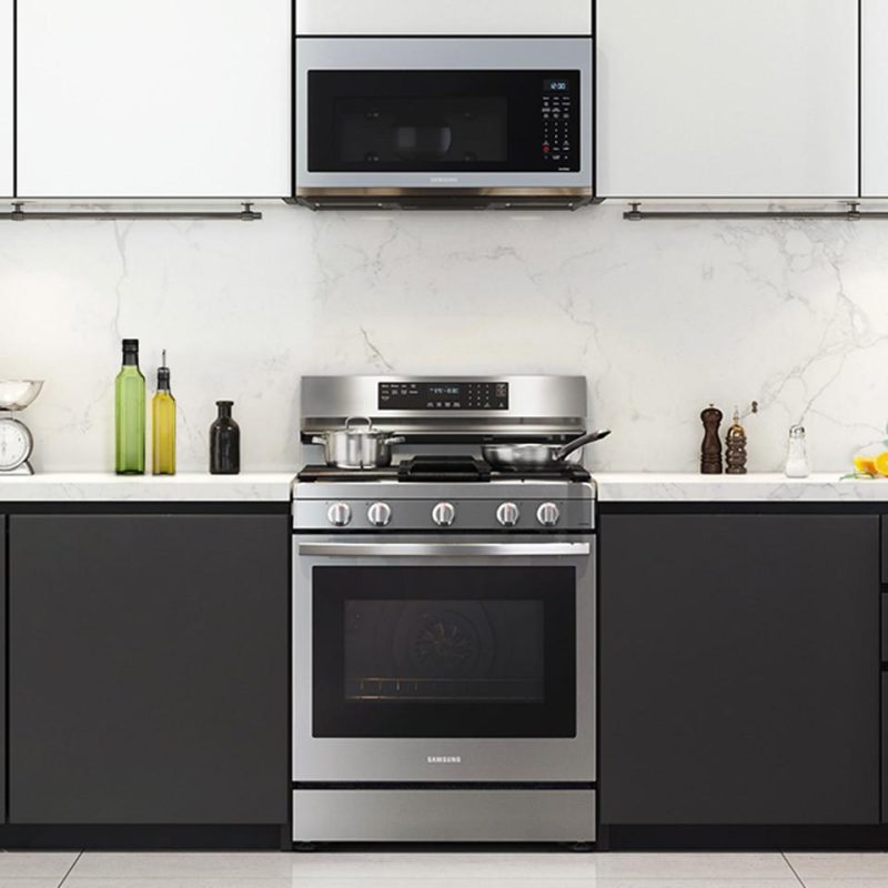 Gas Ranges |  Samsung 6.0 cu. ft. Smart Gas Range w/ Air Fry, Convection+ & Stainless Cooktop – NX60A6711SS Stainless Steel Gas Ranges Gas Ranges