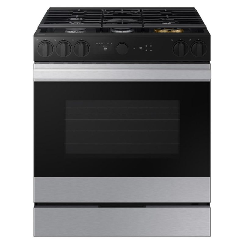 Gas Ranges |  Samsung Bespoke Smart Slide-In Gas Range 6.0 cu. ft. in Stainless Steel with Air Sous Vide & Air Fry NSG6DG8500SR Stainless Steel Gas Ranges Gas Ranges