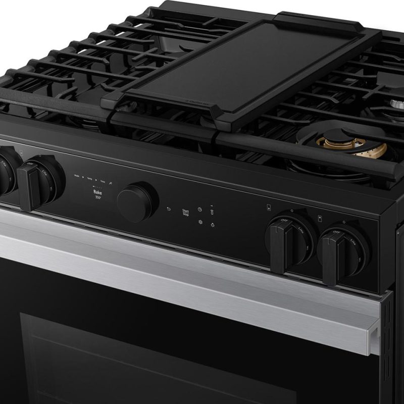 Gas Ranges |  Samsung Bespoke Smart Slide-In Gas Range 6.0 cu. ft. in Stainless Steel with Air Sous Vide & Air Fry NSG6DG8500SR Stainless Steel Gas Ranges Gas Ranges