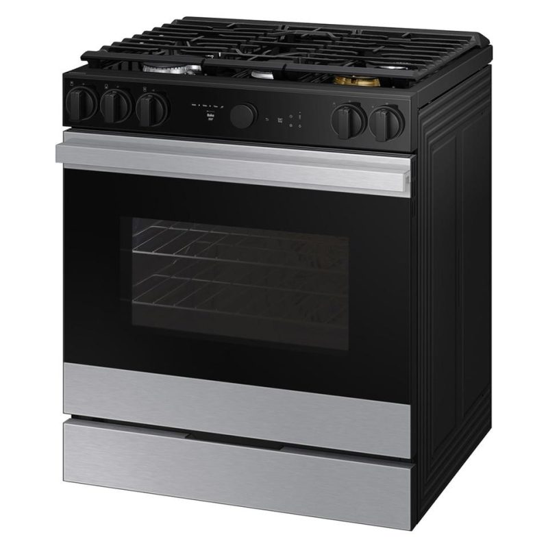 Gas Ranges |  Samsung Bespoke Smart Slide-In Gas Range 6.0 cu. ft. in Stainless Steel with Air Sous Vide & Air Fry NSG6DG8500SR Stainless Steel Gas Ranges Gas Ranges