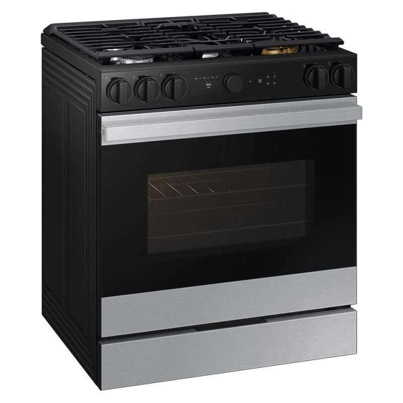 Gas Ranges |  Samsung Bespoke Smart Slide-In Gas Range 6.0 cu. ft. in Stainless Steel with Air Sous Vide & Air Fry NSG6DG8500SR Stainless Steel Gas Ranges Gas Ranges