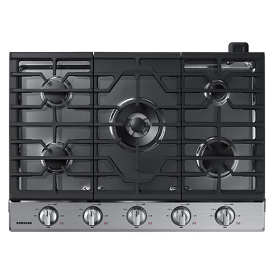 Gas |  Samsung 30” Gas Cooktop in Stainless Steel – NA30N6555TS Stainless Steel Cooktops Gas