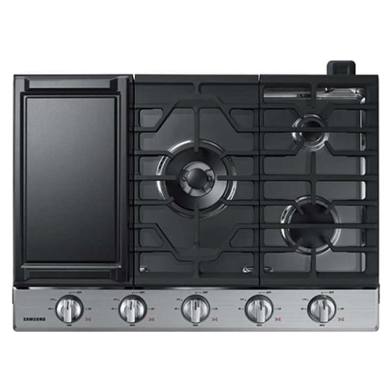 Gas |  Samsung 30” Gas Cooktop in Stainless Steel – NA30N6555TS Stainless Steel Cooktops Gas