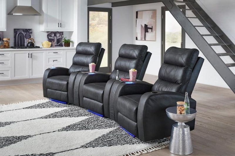 Home Theater Furniture |  Octane Media Seating Black Black