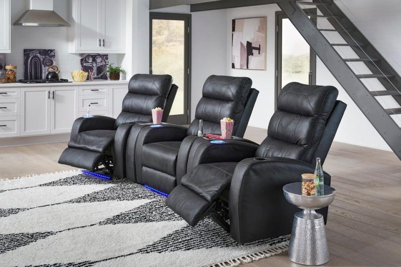 Home Theater Furniture |  Octane Media Seating Black Black