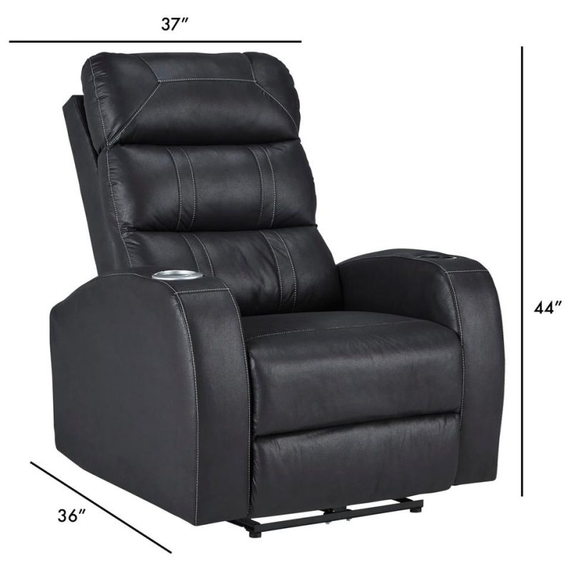 Home Theater Furniture |  Octane Media Seating Black Black