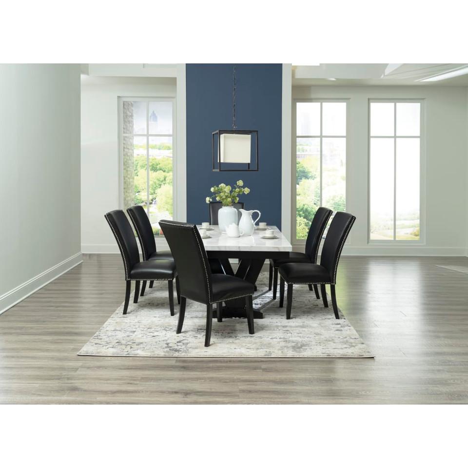 Kitchen and Dining Sets |  Cayman Dining Table & 4 Chairs Black Dining Room Furniture Black