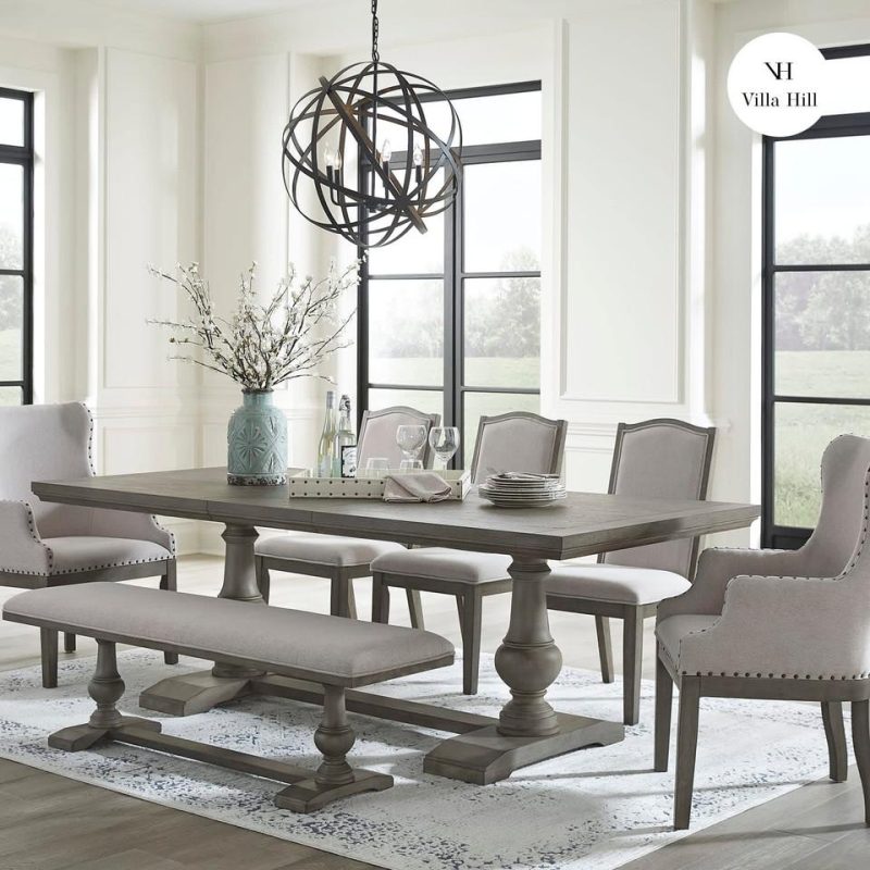 Kitchen and Dining Sets |  Wakefield Dining Table & 4 Chairs (5-Pc Set) Gray Dining Room Furniture Gray