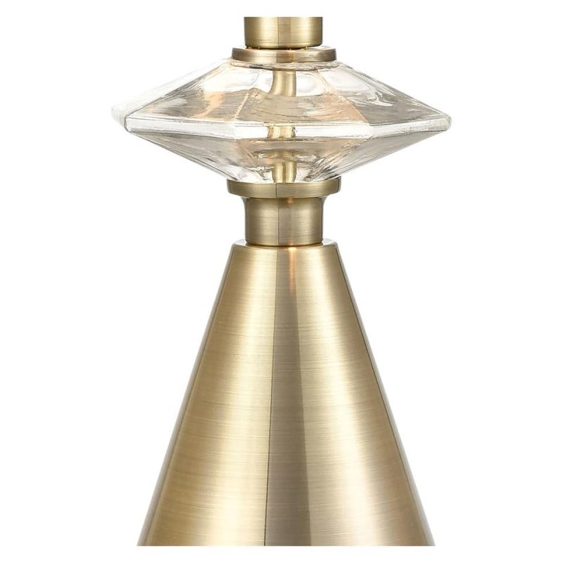 Lamps |  ANNETTA METAL GLASS LAMP Cream Home Décor Cream