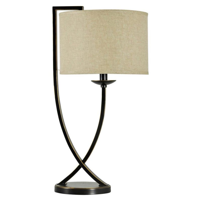 Lamps |  Bronze Crossed Arm Table Lamp Brown Home Décor Brown