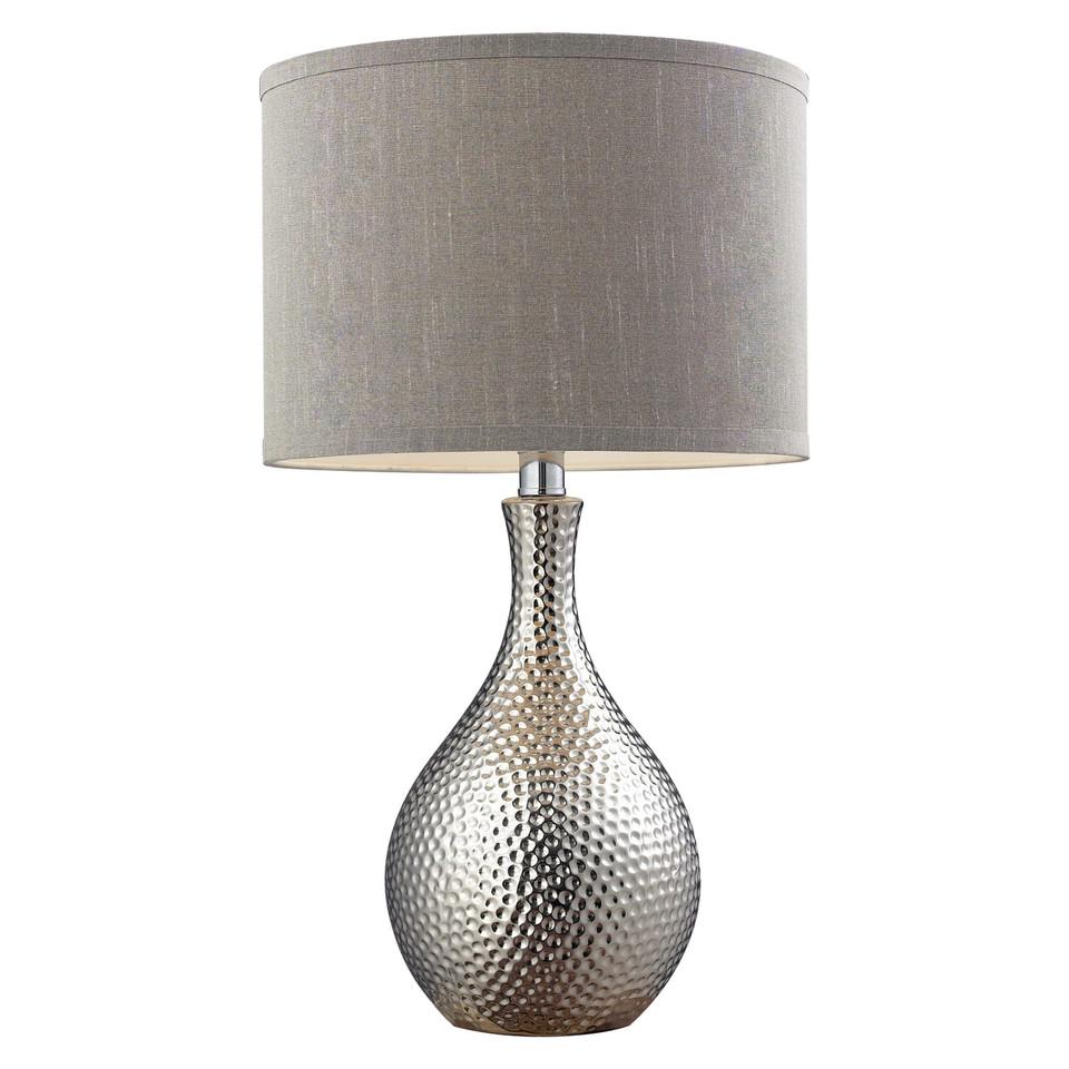 Lamps |  Gray Hammered Table Lamp Gray Home Décor Gray