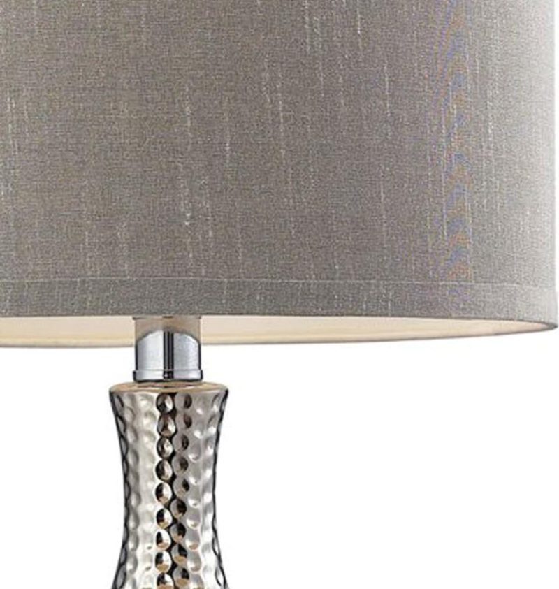 Lamps |  Gray Hammered Table Lamp Gray Home Décor Gray