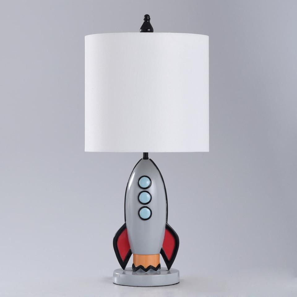 Lamps |  Rocket Ship Youth Lamp Gray Home Décor Gray