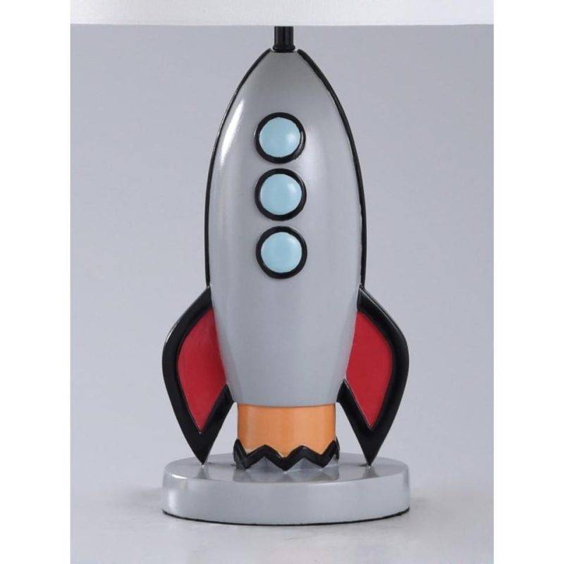 Lamps |  Rocket Ship Youth Lamp Gray Home Décor Gray