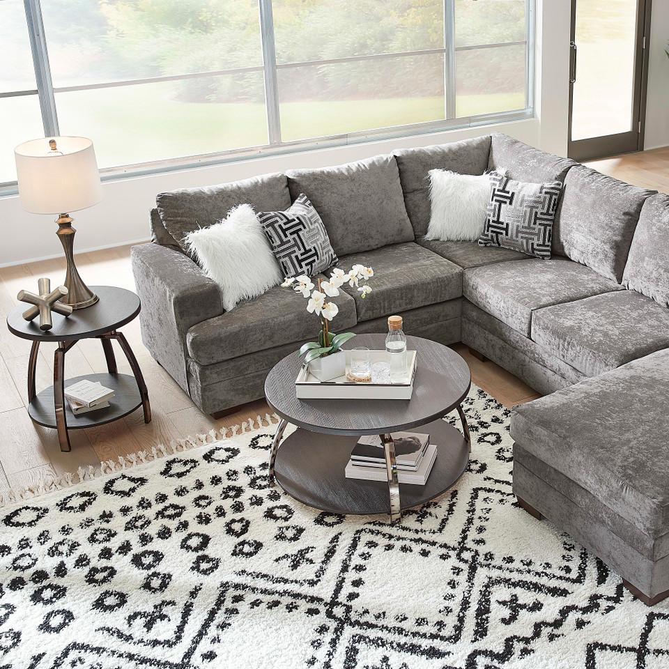 Living Room Packages |  Malibu 7 Piece Room Package Gray Living Room Furniture Gray