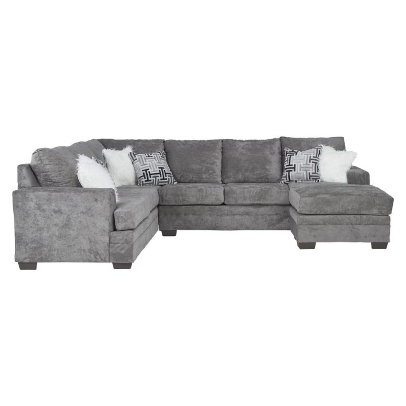 Living Room Packages |  Malibu 7 Piece Room Package Gray Living Room Furniture Gray