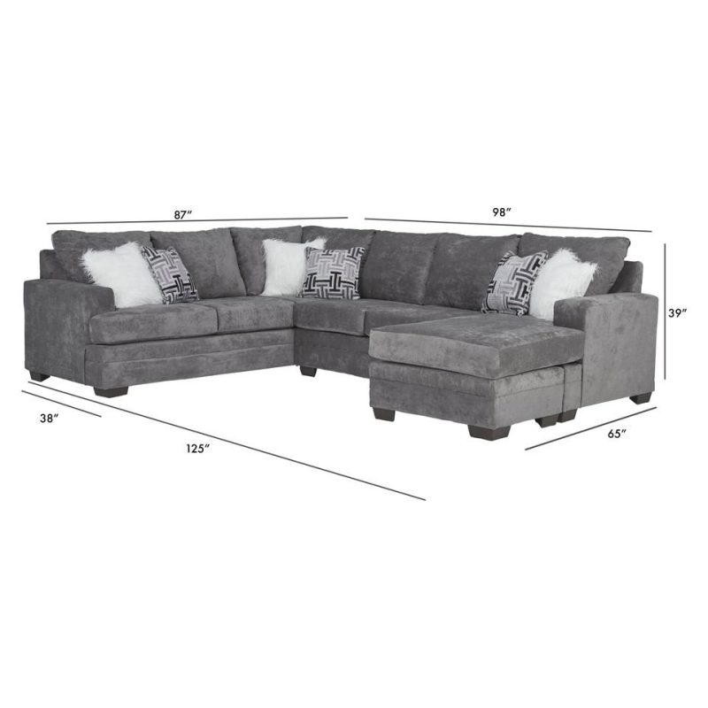 Living Room Packages |  Malibu 7 Piece Room Package Gray Living Room Furniture Gray