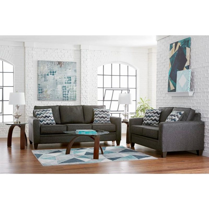 Living Room Packages |  Warren 8 Piece Room Package Gray Living Room Furniture Gray