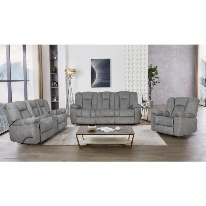 Living Room Sets |  Abbott Sofa & Loveseat Gray Living Room Furniture Gray