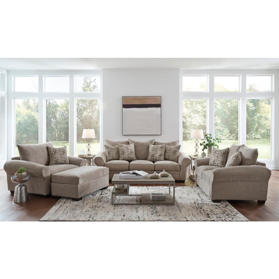 Living Room Sets |  Adonis Sofa & Loveseat Cream Living Room Furniture Cream