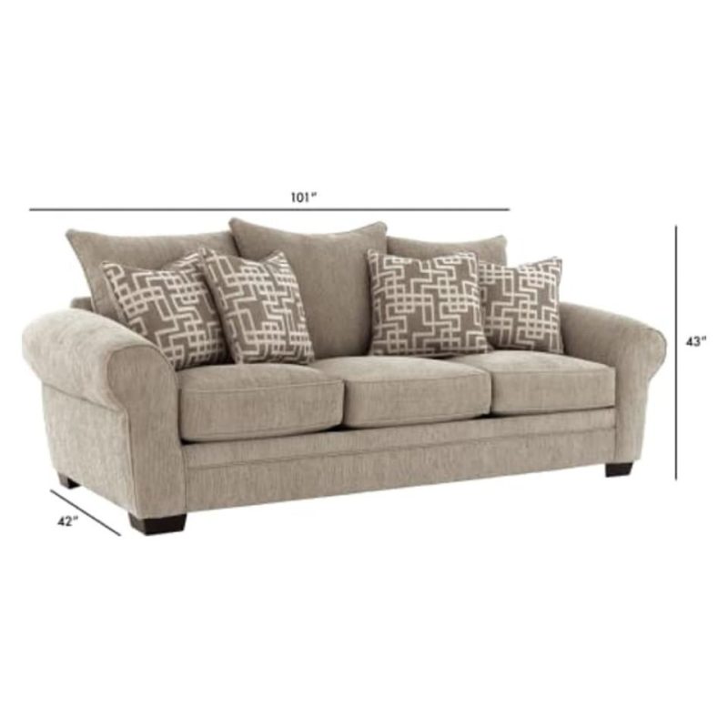 Living Room Sets |  Adonis Sofa Sleeper & Loveseat Cream Living Room Furniture Cream