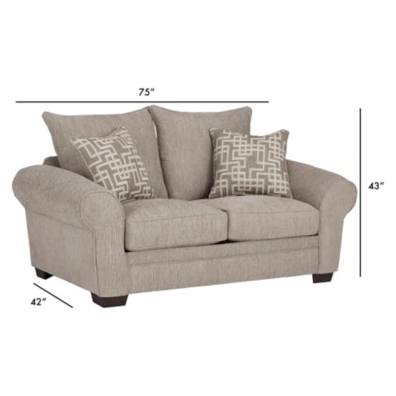 Living Room Sets |  Adonis Sofa Sleeper & Loveseat Cream Living Room Furniture Cream