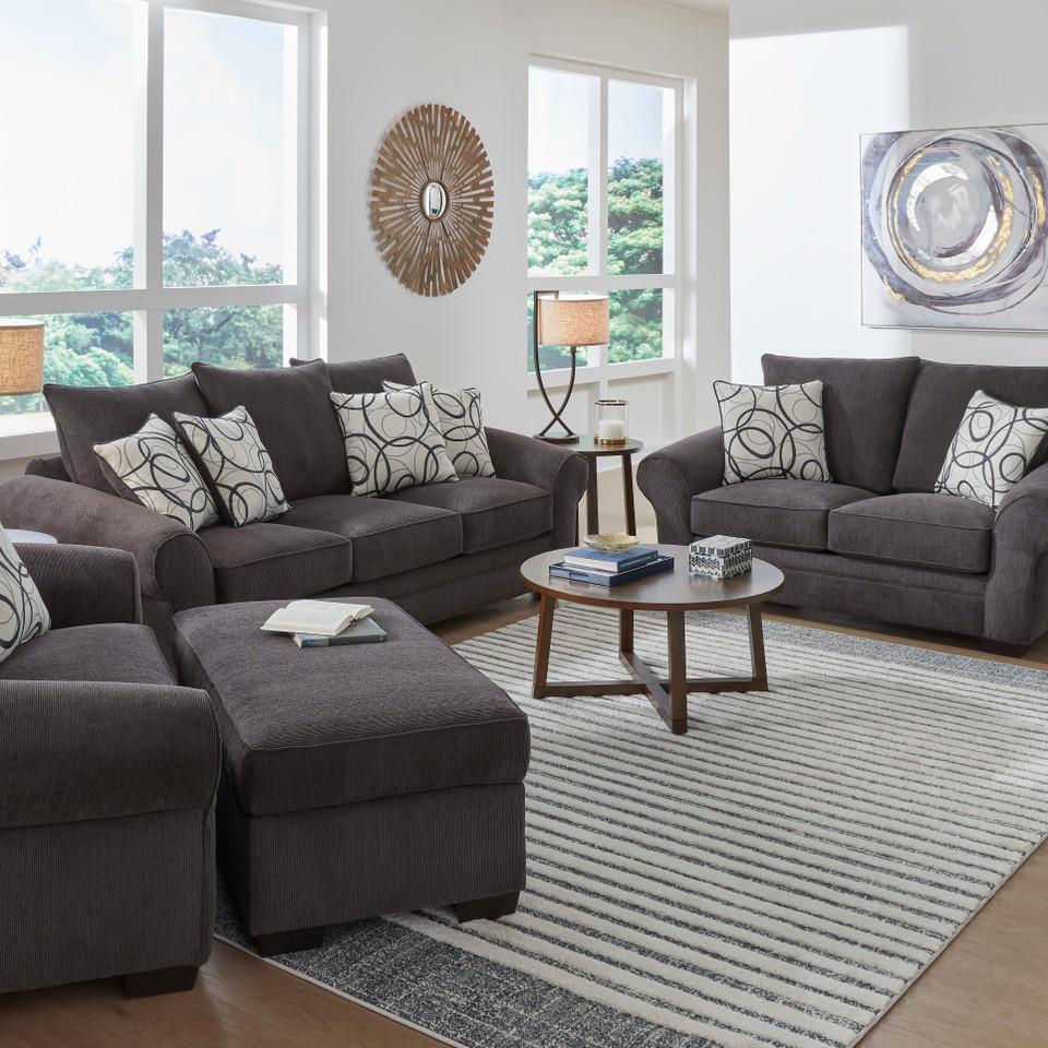 Living Room Sets |  Apollo 8 Piece Room Package Gray Living Room Furniture Gray