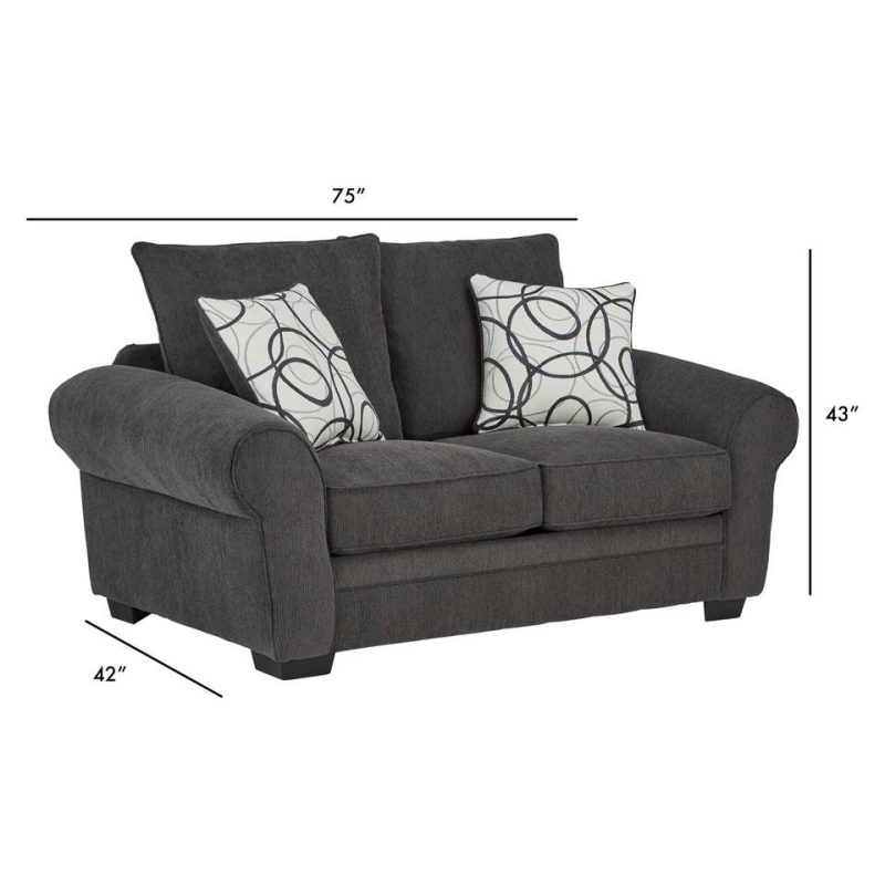 Living Room Sets |  Apollo 8 Piece Room Package Gray Living Room Furniture Gray