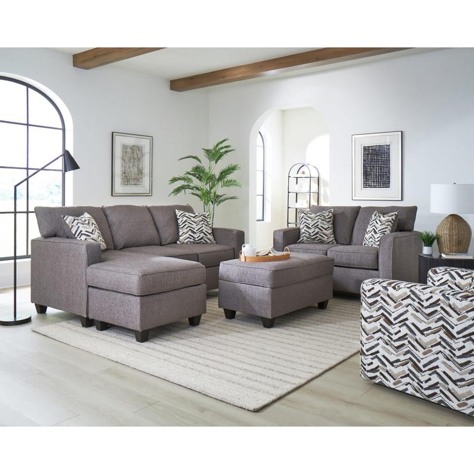 Living Room Sets |  Avon Sofa Chaise & Loveseat Brown Living Room Furniture Brown