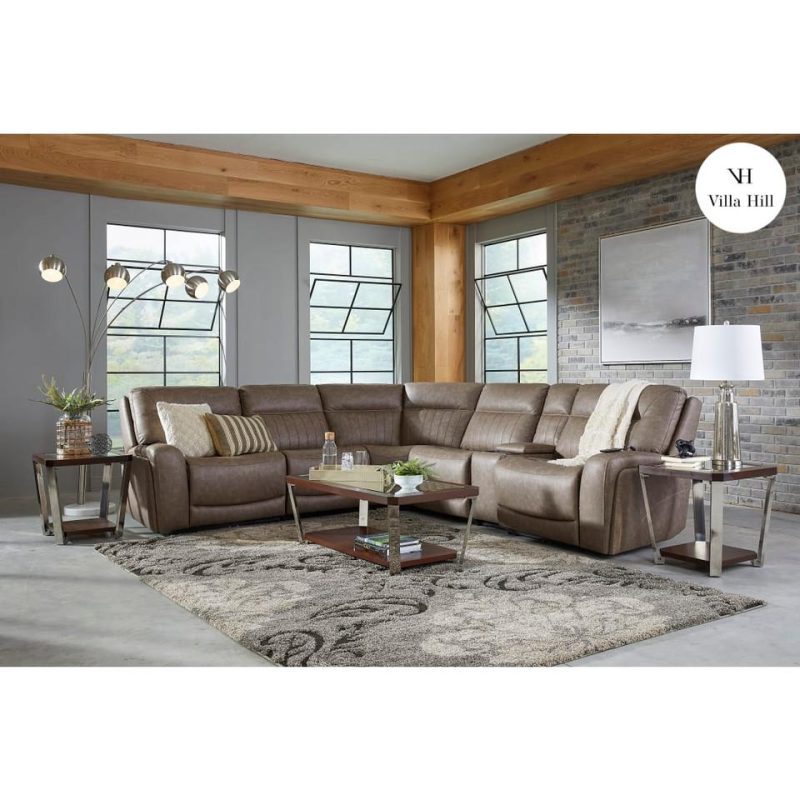 Living Room Sets |  Bentley 6-pc Reclining Sectional Brown Living Room Furniture Brown