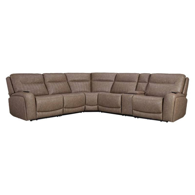 Living Room Sets |  Bentley 6-pc Reclining Sectional Brown Living Room Furniture Brown