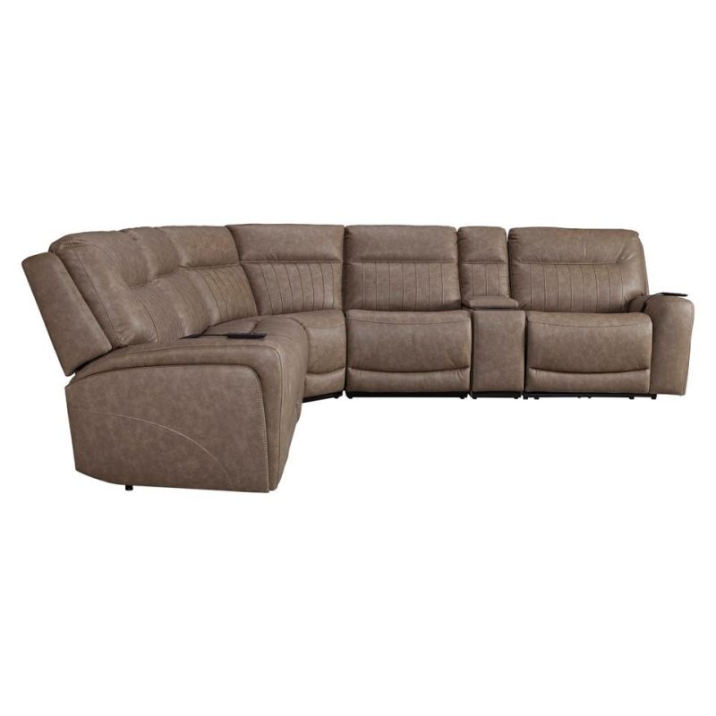 Living Room Sets |  Bentley 6-pc Reclining Sectional Brown Living Room Furniture Brown