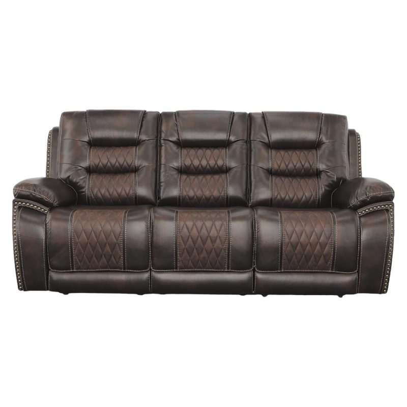 Living Room Sets |  Commander Sofa & Loveseat Brown Living Room Furniture Brown