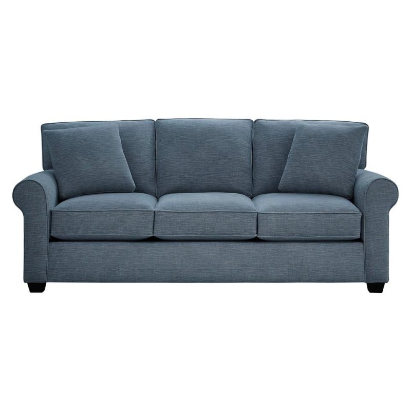 Living Room Sets |  Crestview Rolled Arm Blue 2-pc sofa & loveseat Blue Living Room Furniture Blue