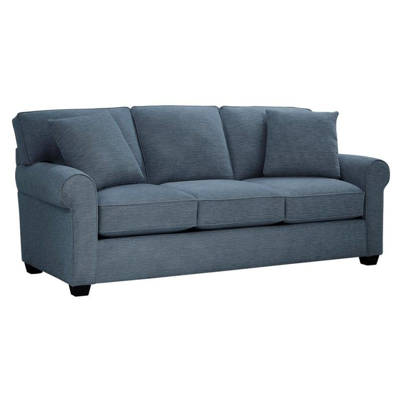 Living Room Sets |  Crestview Rolled Arm Blue 2-pc sofa & loveseat Blue Living Room Furniture Blue