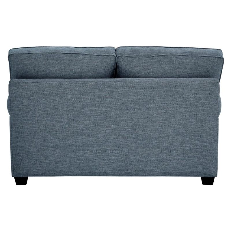 Living Room Sets |  Crestview Rolled Arm Blue 2-pc sofa & loveseat Blue Living Room Furniture Blue