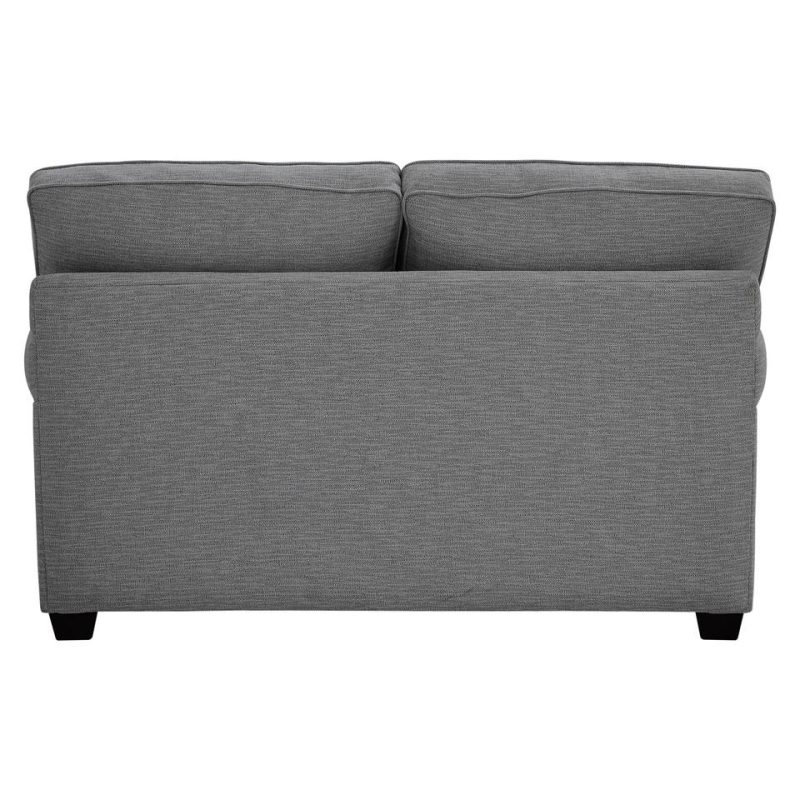 Living Room Sets |  Crestview Rolled Arm Graphite 2-pc sofa & loveseat Gray Living Room Furniture Gray