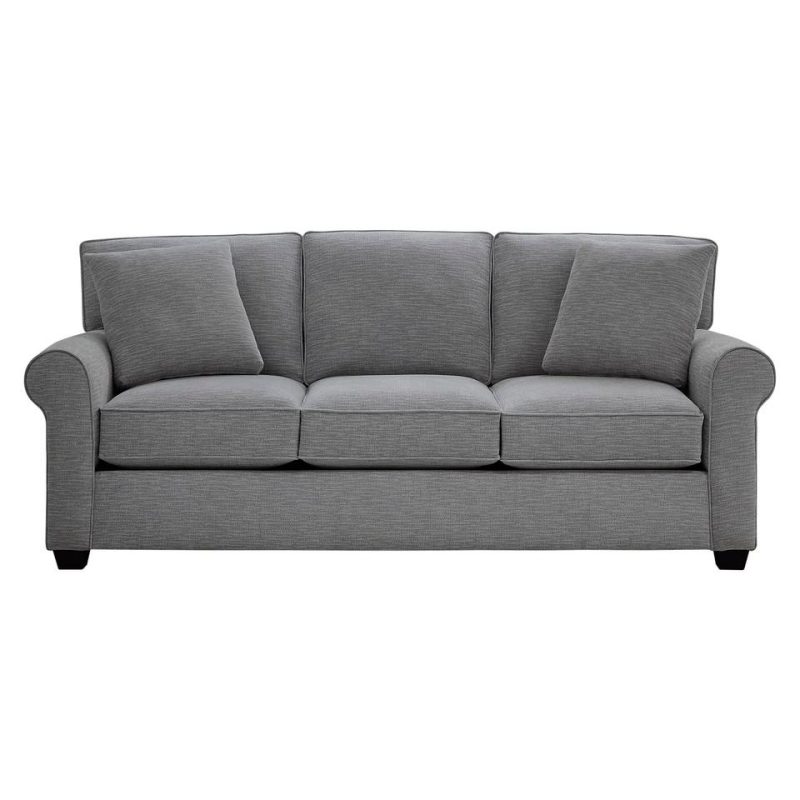 Living Room Sets |  Crestview Rolled Arm Graphite 2-pc sofa & loveseat Gray Living Room Furniture Gray