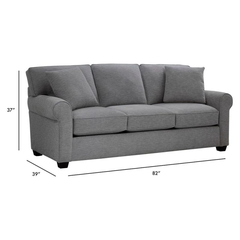 Living Room Sets |  Crestview Rolled Arm Graphite 2-pc sofa & loveseat Gray Living Room Furniture Gray