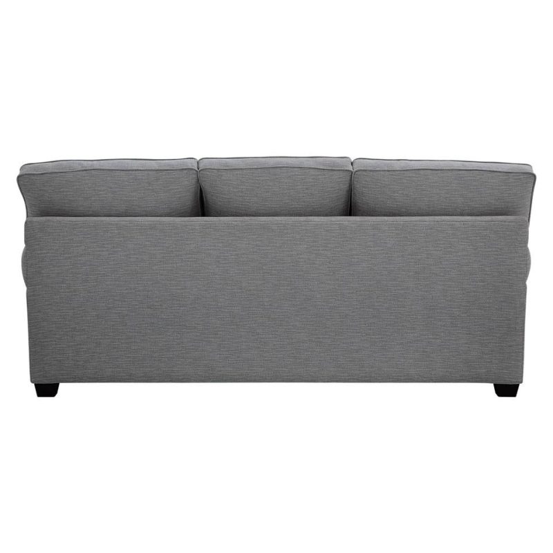 Living Room Sets |  Crestview Rolled Arm Graphite 2-pc sofa & loveseat Gray Living Room Furniture Gray